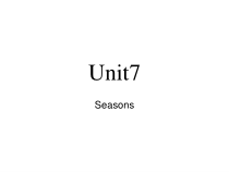 闽教版英语四年级下册《Unit 7 Seasons》PPT课件(共11页)