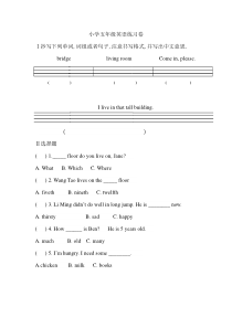 闽教版英语五年级下册期末练习2（无答案）
