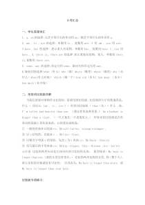 闽教版英语小升初英语总复习－小考汇总（知识梳理）