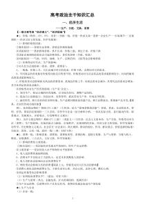 高中政治高考复习主干知识整理汇总（经济生活+政治生活+文化生活+生活与哲学）