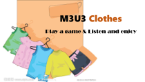 牛津上海版英语一年级下册《Unit 3 Clothes》PPT课件