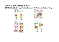 牛津上海版二年级下册英语《Unit 3 My clothes》教案设计
