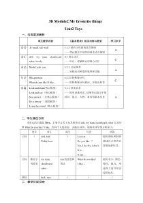 牛津上海版英语三年级下册《Unit 2 Toys》教案设计