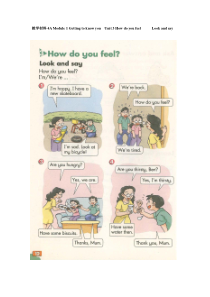 牛津上海版英语四年级上册《Unit 3 How do you feel？》备课教案