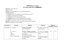 牛津上海版英语四年级下册《Unit 3 Days of the week》备课教案