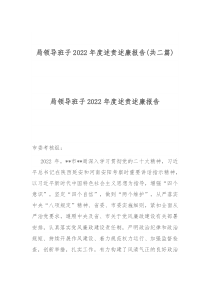 局领导班子2022年度述责述廉报告共二篇