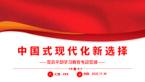 2022中国式现代化新选择PPT党政精美风党员干部学习教育专题党课党建课件