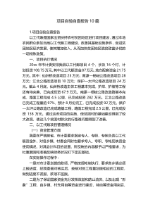项目自验自查报告10篇