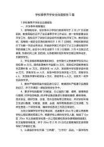 学校春季开学安全自查报告5篇