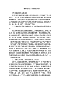 考核登记工作自查报告