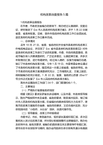 机构改革自查报告5篇