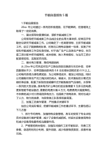 节能自查报告5篇
