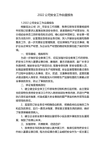 2022公司安全工作自查报告