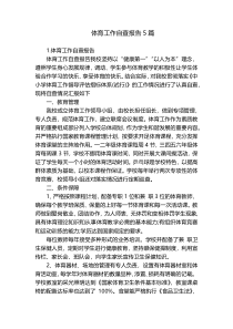 体育工作自查报告5篇