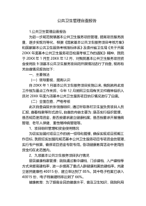 公共卫生管理自查报告