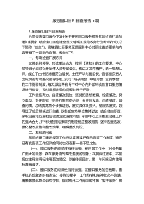 服务窗口自纠自查报告5篇