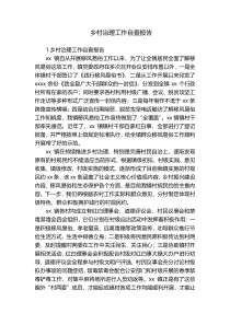 乡村治理工作自查报告