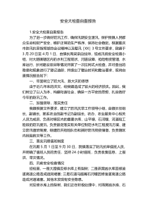 安全大检查自查报告