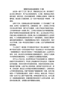 销售员自检自查报告10篇