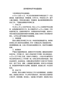 新学期学校开学自查报告