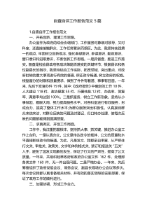 自查自评工作报告范文5篇