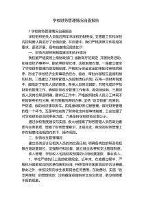 学校财务管理情况自查报告
