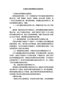 交通安全隐患整改自查报告