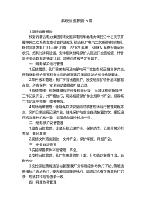 系统自查报告5篇