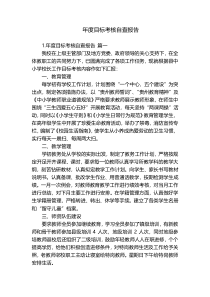 年度目标考核自查报告