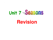 Unit7SeasonsRevision复习课件2022-2023学年牛津译林版英语八年级上册