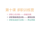 大学生心理健康通识第3版课件第十课求职训练营