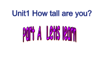 六年级下册英语课件Unit1HowtallareyouA_Letslearn人教PEP版共20张PPT