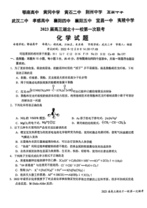 2022年12月湖北十一校2023届高三第一次联考化学试卷全网首发