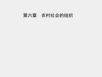 农村社会学课件第六章农村社会的组织