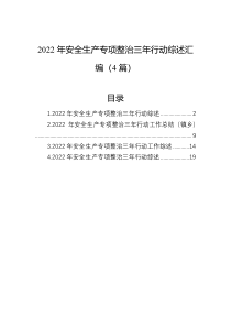 2022年安全生产专项整治三年行动综述汇编4篇