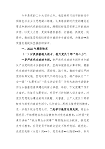2022年党支部书记抓基层党建述职报告