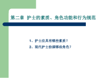 《护理概论》第二章护士素质、角色功能和行为规范课件