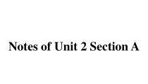 Unit2SectionA知识点课件2022-2023学年人教版八年级英语上册