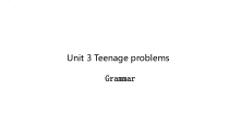Unit3TeenageproblemsGrammar课件2022-2023学年牛津译林版英语九年级上册