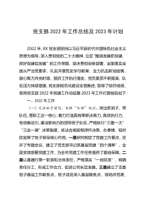 党支部2022年工作总结及2023年计划