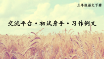 人教部编版三年级下语文《交流平台 初试身手 习作例文》示范优质课课件