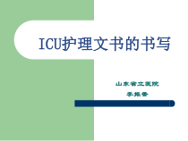 icu护理文件的书写课件