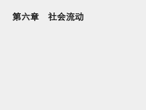 社会分层与社会流动课件第六章社会流动