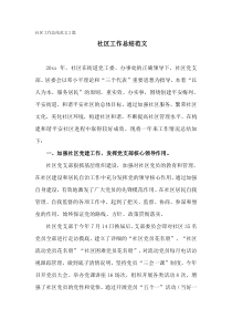 社区年度工作总结范例二篇