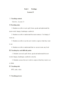 清华大学版英语一年级上册《Lesson 13》集体备课教学设计3