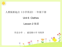 人教版新起点英语一年级下册《Unit 6 clothes》（Lesson 2 ）PPT课件