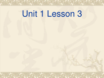 人教版新起点英语三年级上册《Unit 1 Myself lesson 3》集体备课PPT课件2