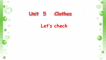 人教版新起点英语三年级上册《Unit 5 Clothes Let’s check》PPT课件2