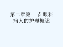 第二章第一节-眼科病人的护理概述[可修改版ppt]课件