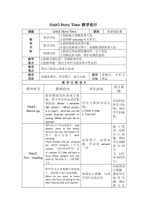 人教版新起点英语五年级下册《Unit 5 Story Time》公开课教案设计3